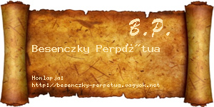 Besenczky Perpétua névjegykártya